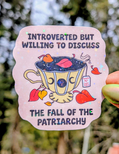Fall of the Patriarchy Inspirational Feminist Vinyl Sticker