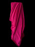 Hot pink cotton spandex knit draped over the bolt