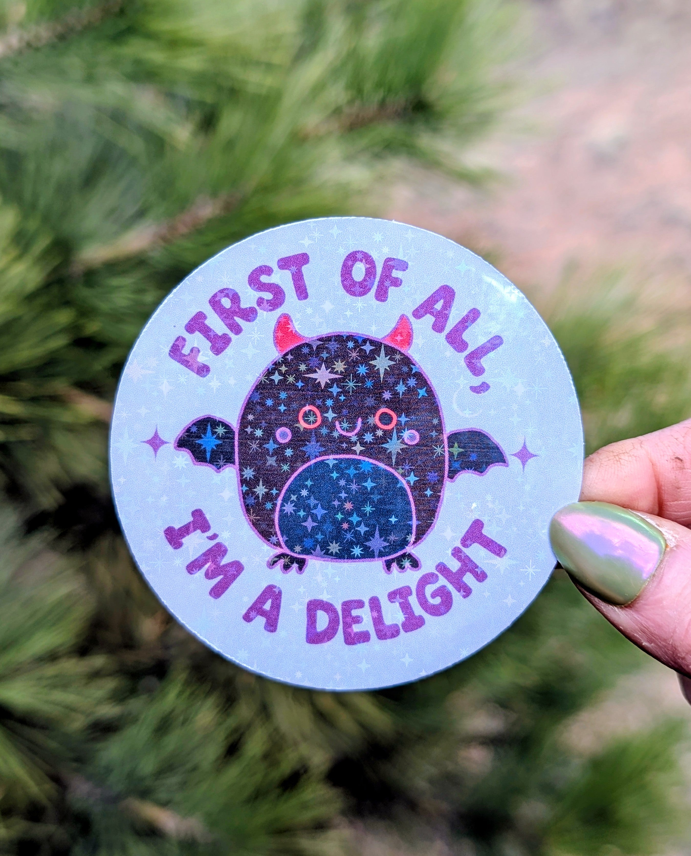 Gothic Bat Inspirational Feminist Vinyl Sticker