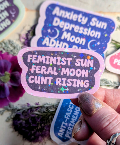 Feral Feminist Inspirational Feminist Vinyl Sticker