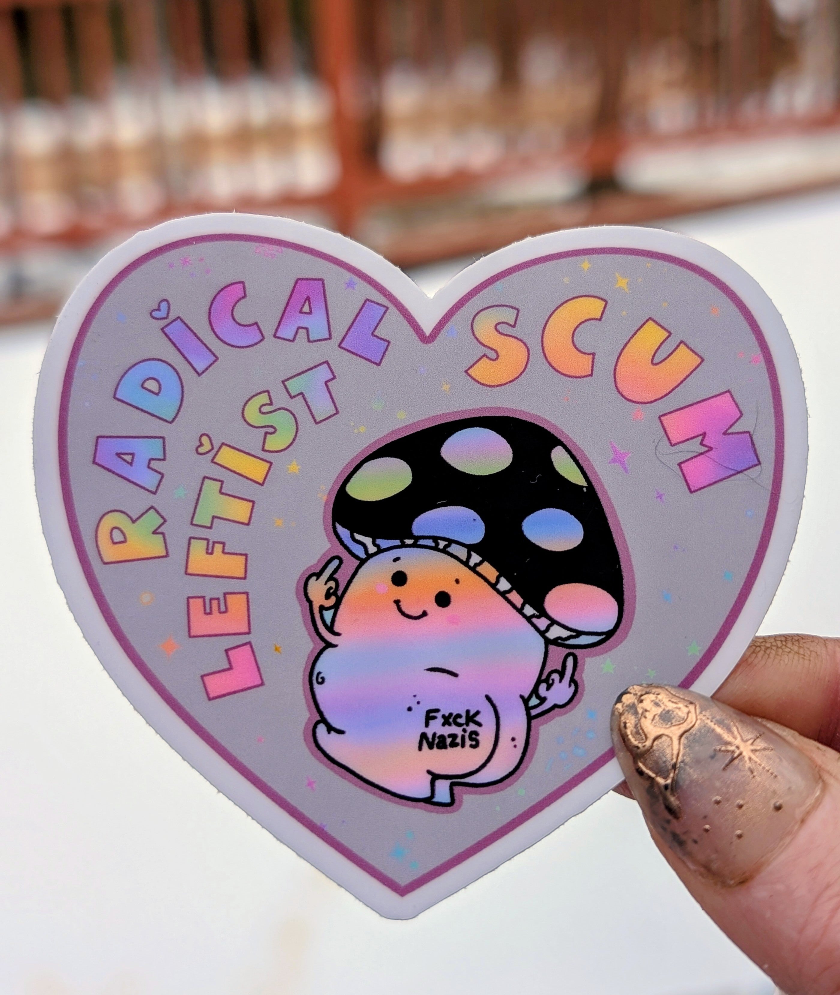 Radical Leftist Scum, Smash the Patriarchy Inspirational Anti-fascist Vinyl Sticker
