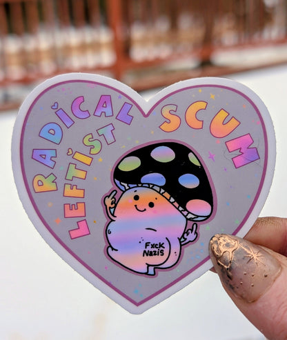 Radical Leftist Scum, Smash the Patriarchy Inspirational Anti-fascist Vinyl Sticker