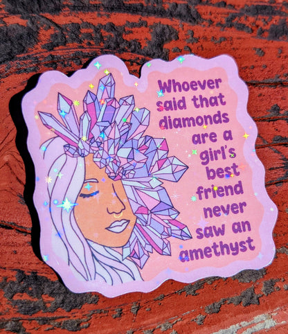 Crystal Lover Inspirational Feminist Vinyl Sticker