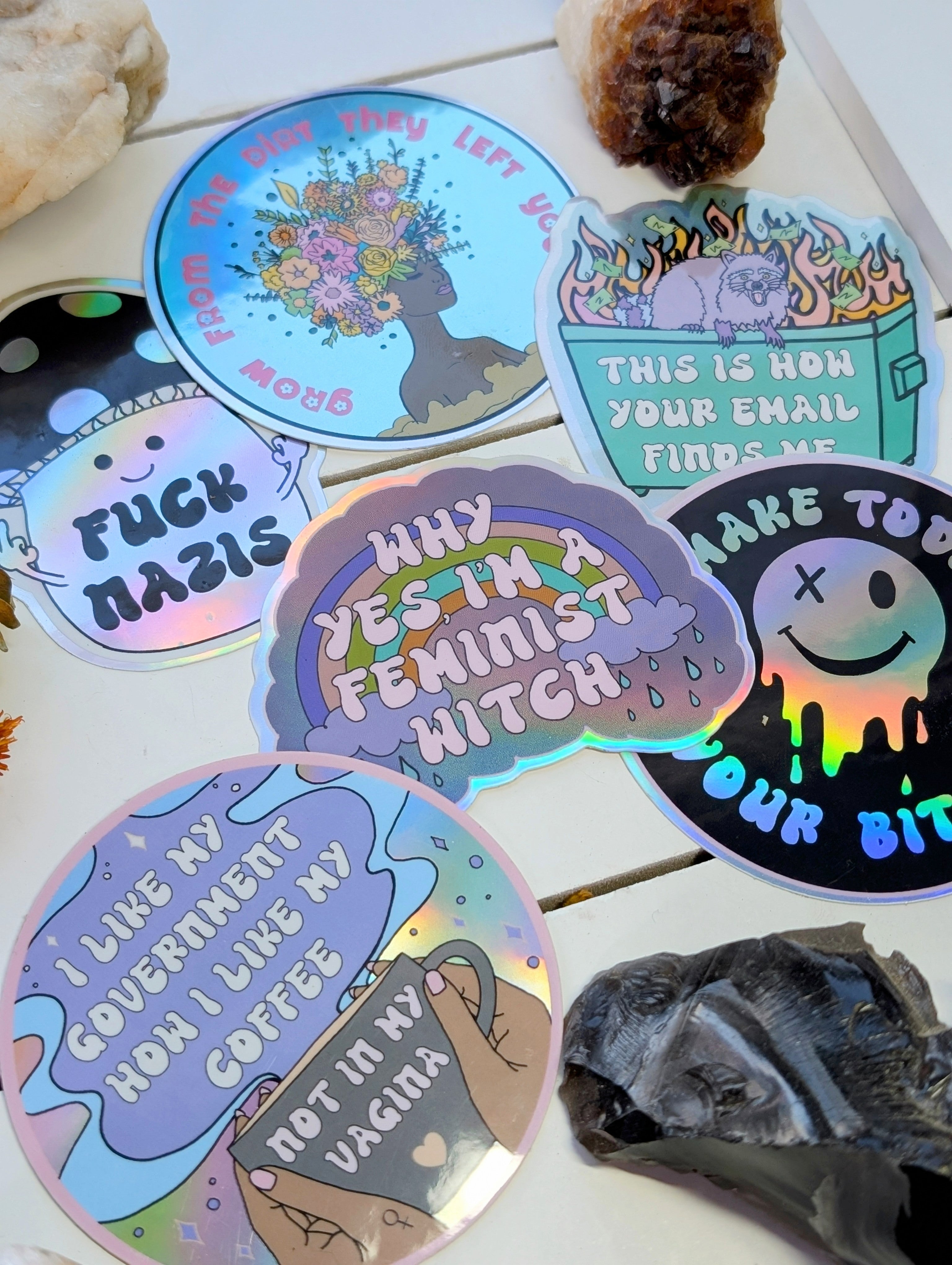 Rebellious Mushroom Vinyl Sticker