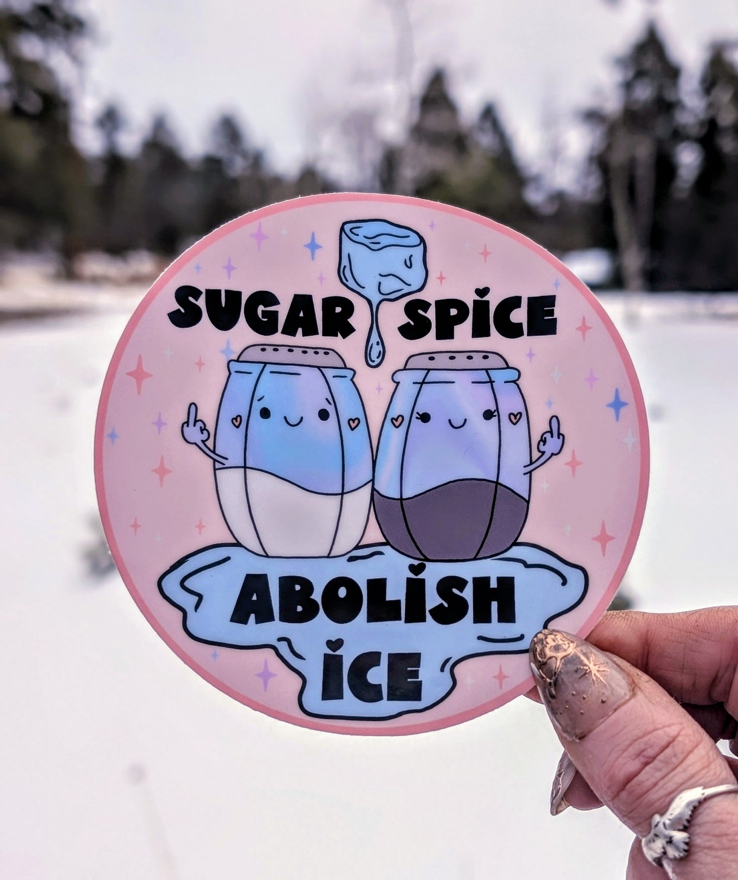 XL Abolish Ice, Smash the Patriarchy Inspirational Anti-fascist Vinyl Sticker