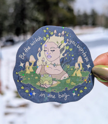 Bog Witch Inspirational Feminist Vinyl Sticker