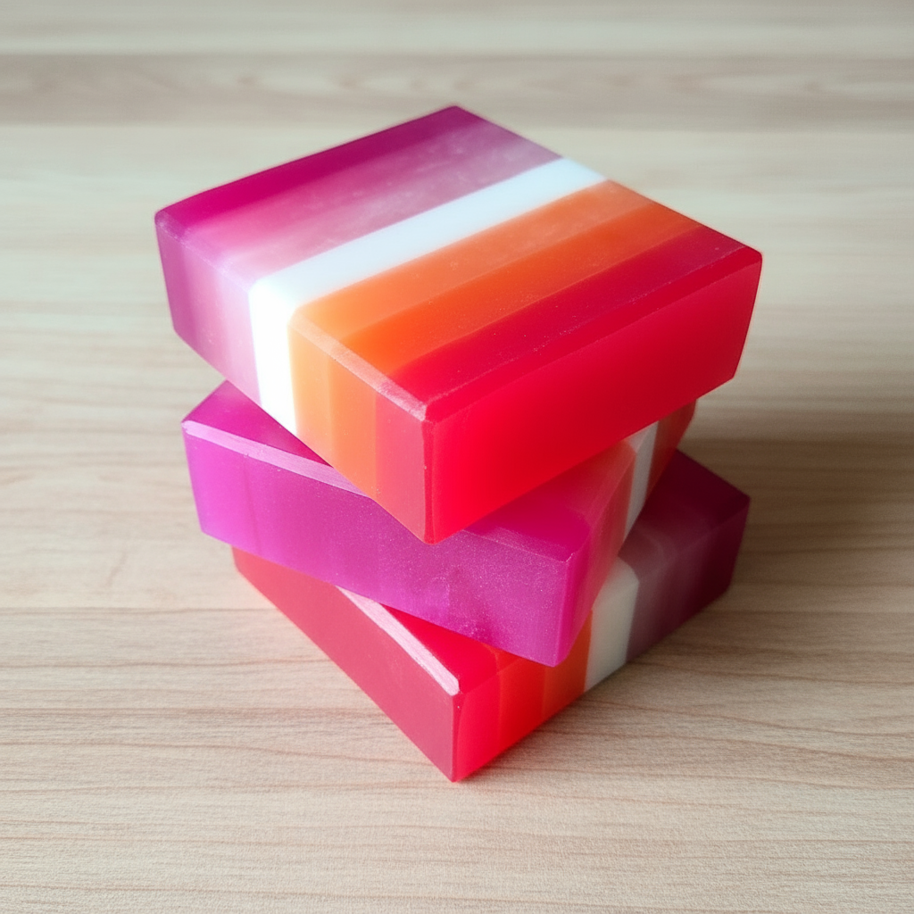 Lesbian Pride Glycerin Soap | Berry Spun Sugar Tonka Bean