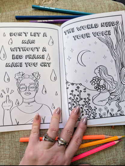 Wholesale Mini Coloring Books, Detox from the Patriarchy, Funny and Educational, 5 minimum