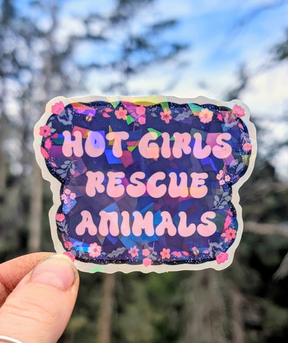 Rescue Animal Feminist Vinyl Sticker