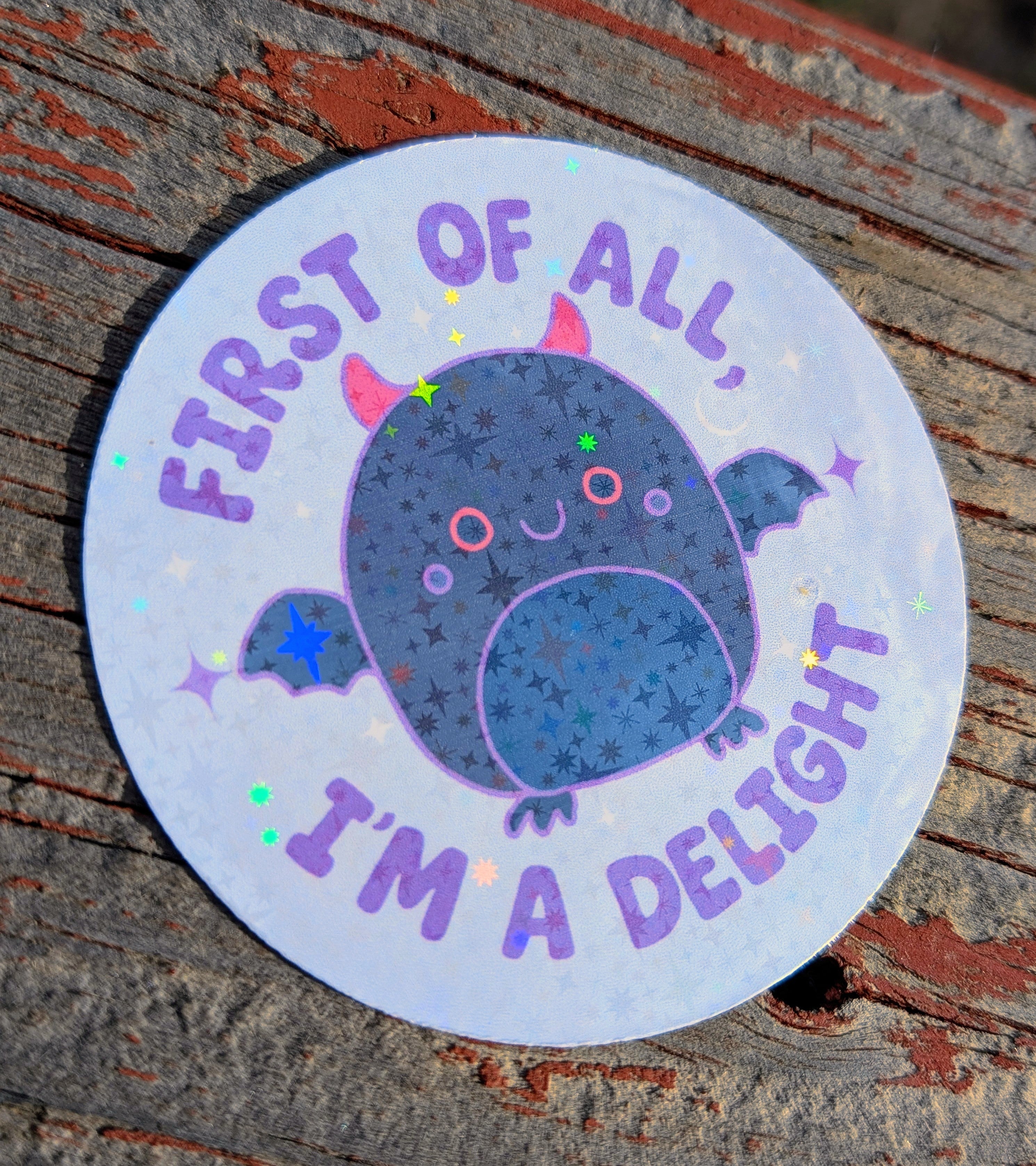 Gothic Bat Inspirational Feminist Vinyl Sticker