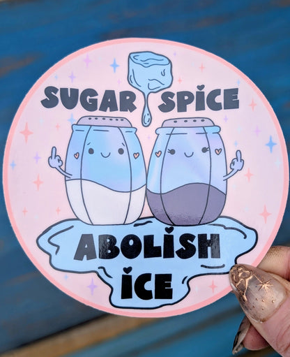 XL Abolish Ice, Smash the Patriarchy Inspirational Anti-fascist Vinyl Sticker