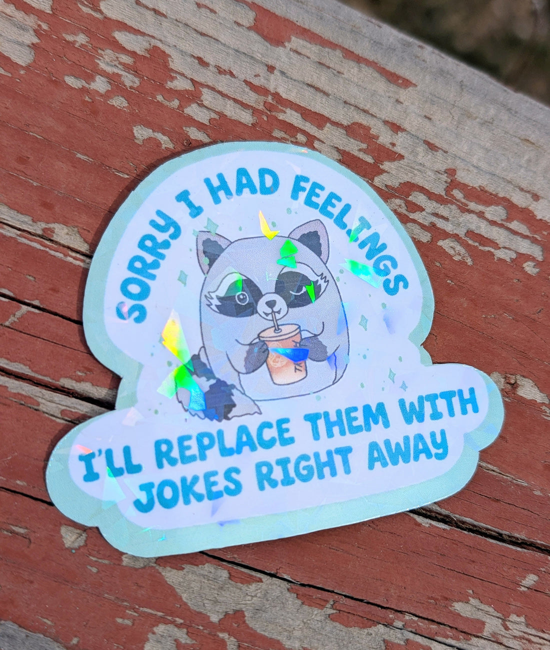 Feral Iced Coffee Feminist Vinyl Sticker