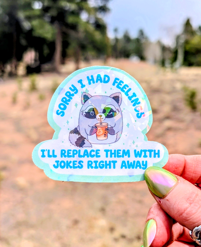 Feral Iced Coffee Feminist Vinyl Sticker