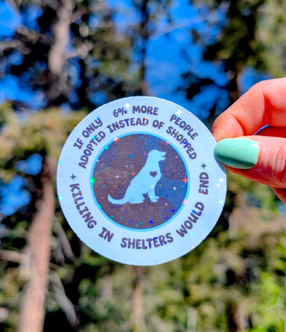 Holographic Vinyl Sticker, Adopt Don&