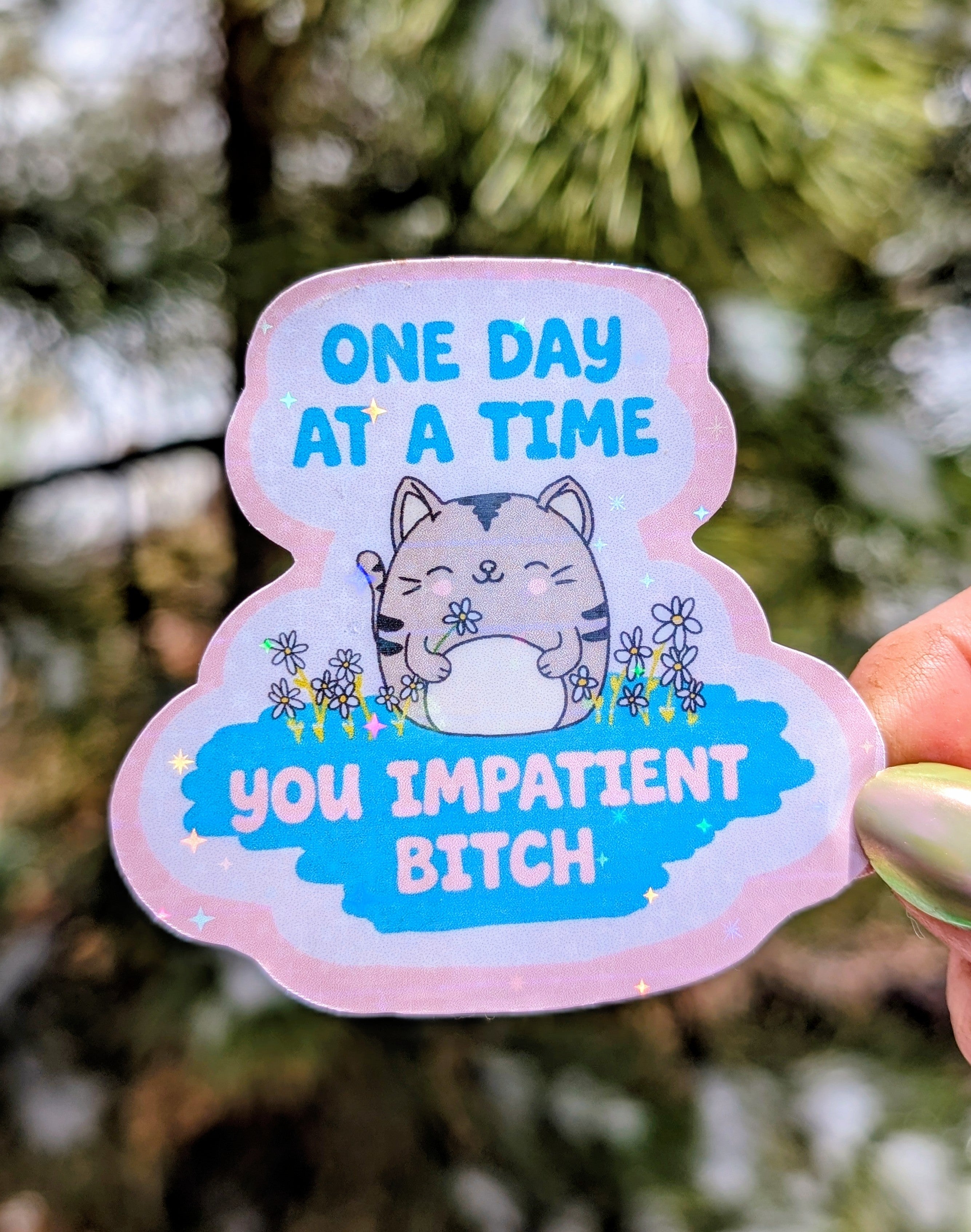 One Day At a Time Feminist Vinyl Sticker