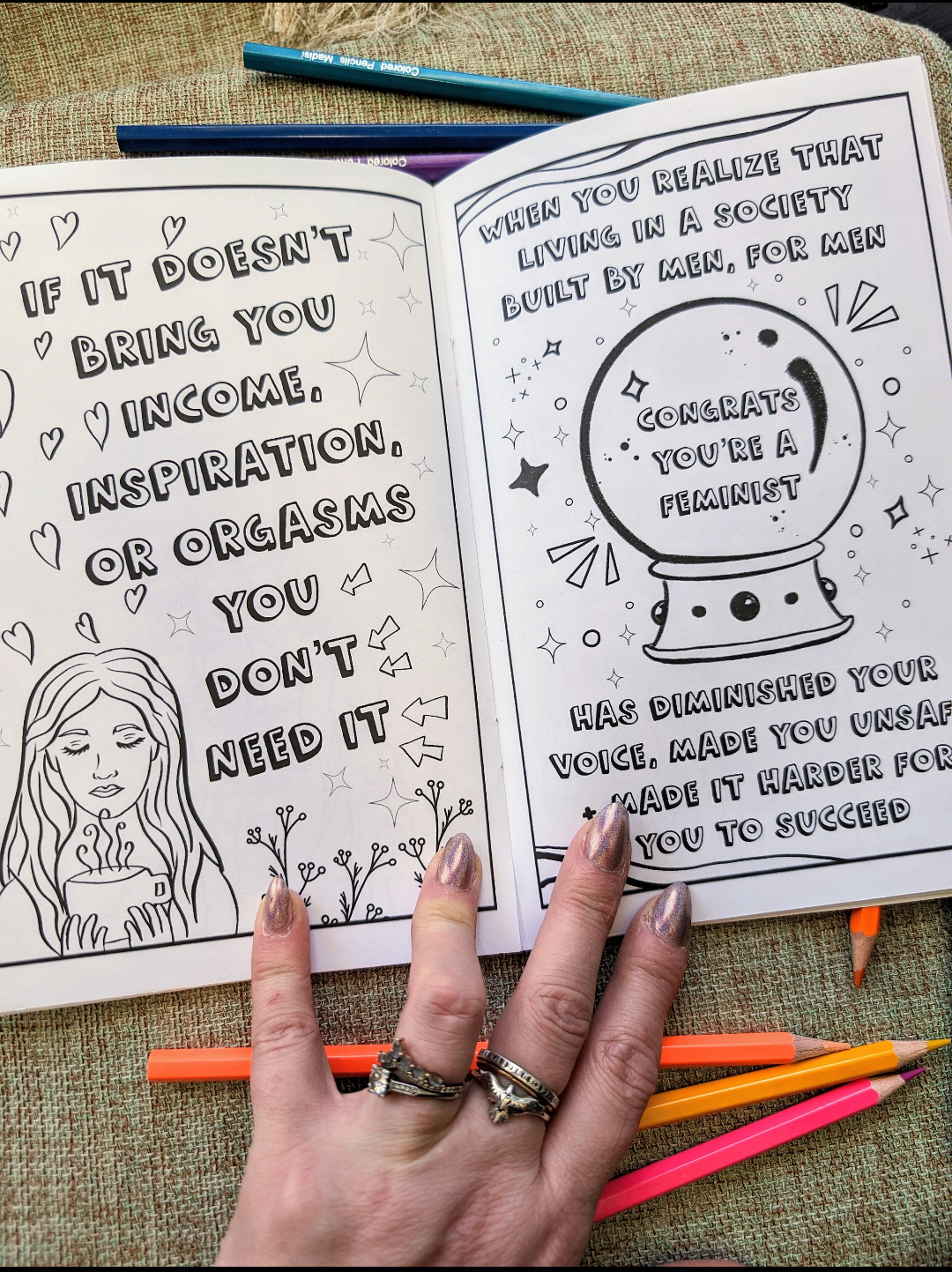 Wholesale Mini Coloring Books, Detox from the Patriarchy, Funny and Educational, 5 minimum