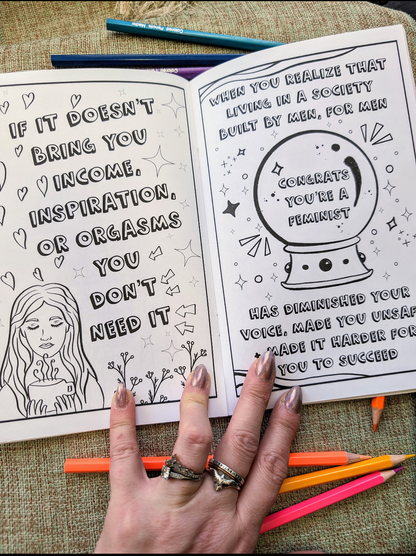 Wholesale Mini Coloring Books, Detox from the Patriarchy, Funny and Educational, 5 minimum
