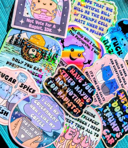 Abolish Ice, Smash the Patriarchy Inspirational Anti-fascist Vinyl Sticker