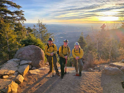 Support Wildland Firefighters, Climate Change, Protect Our Public Lands Glitter Vinyl Sticker