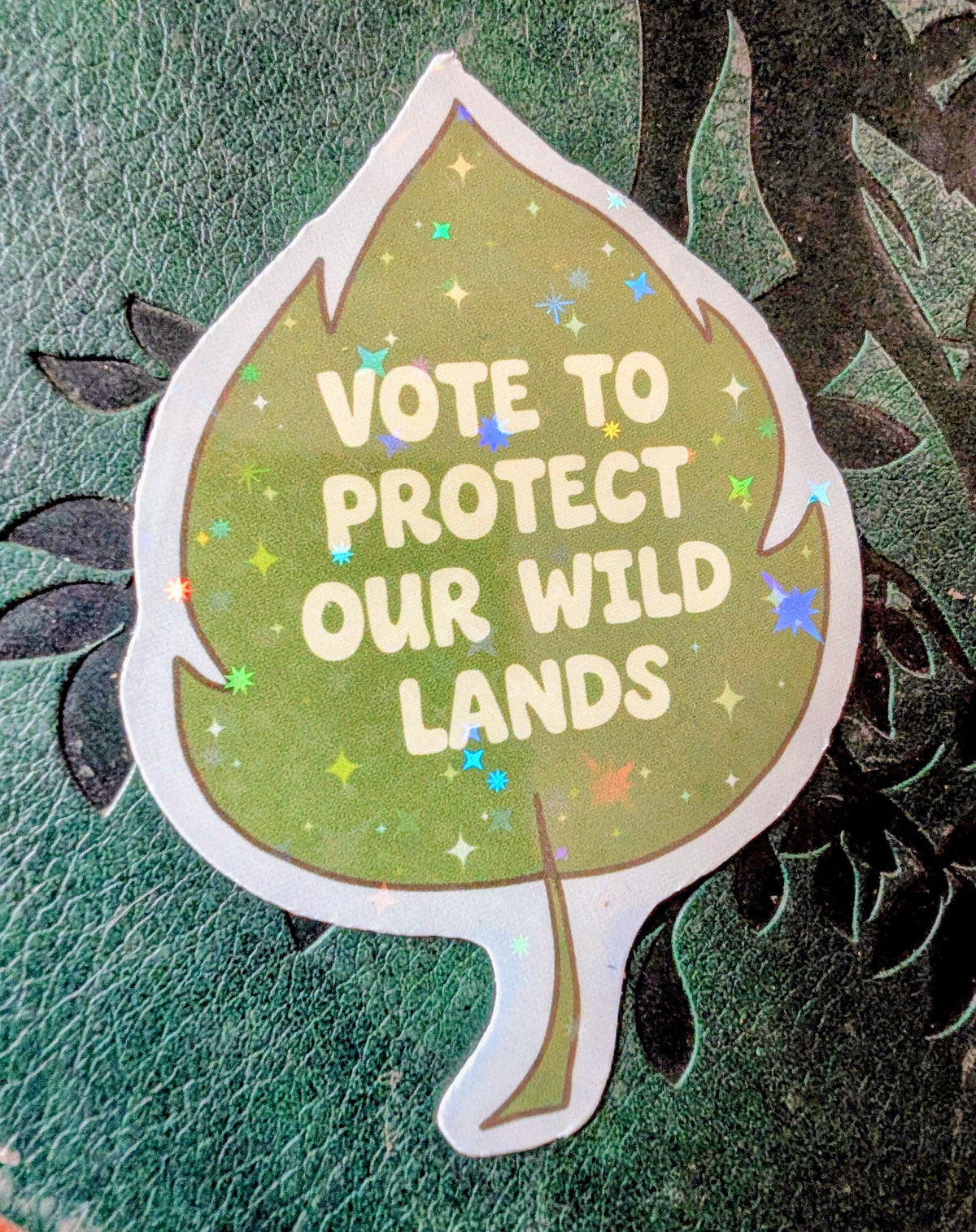 Support Wildland Firefighters, Climate Change, Protect Our Public Lands Glitter Vinyl Sticker