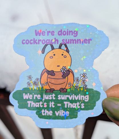 Feminist Feral Cockroach Vinyl Sticker