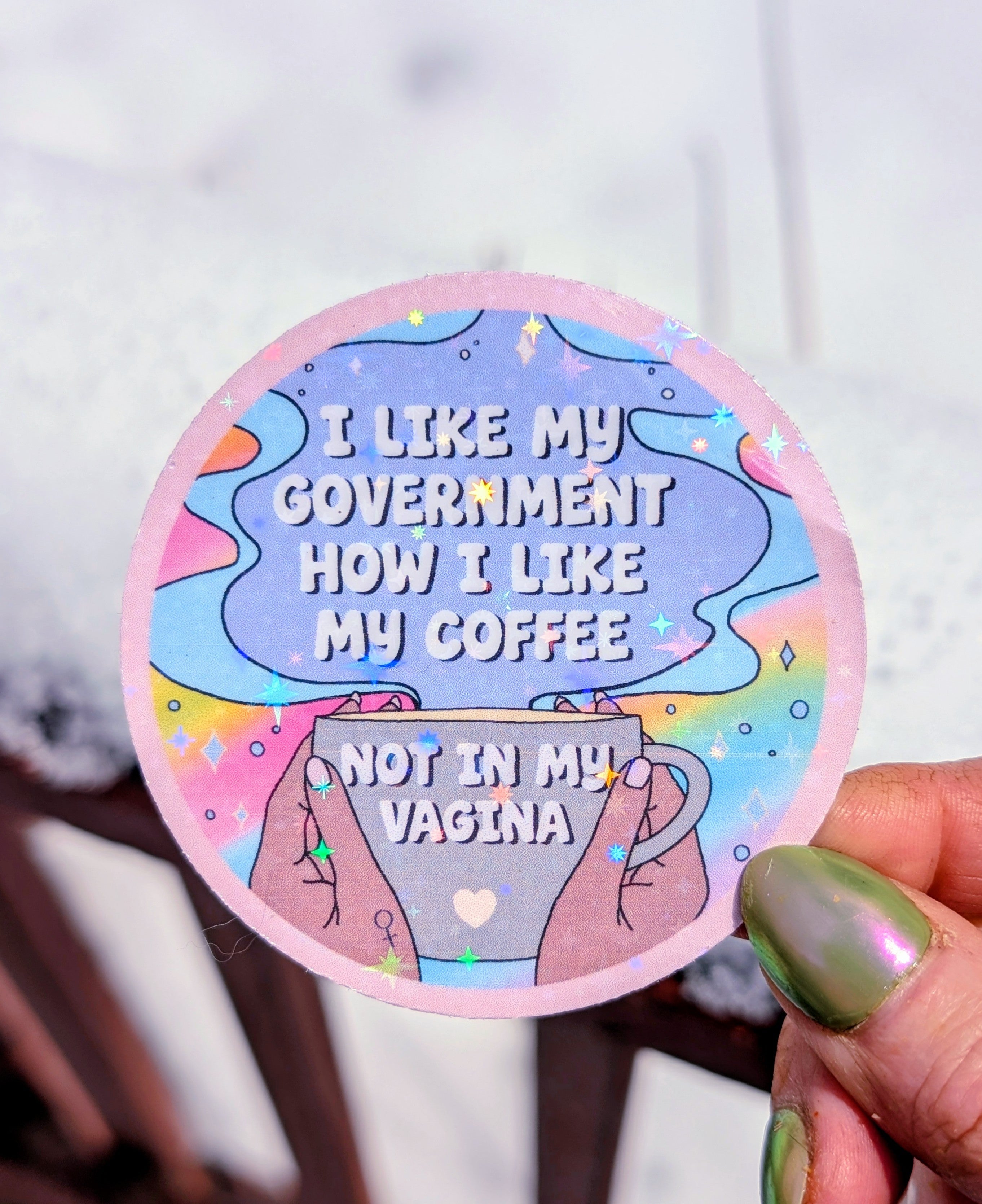 Feminist Coffee Lover Vinyl Sticker