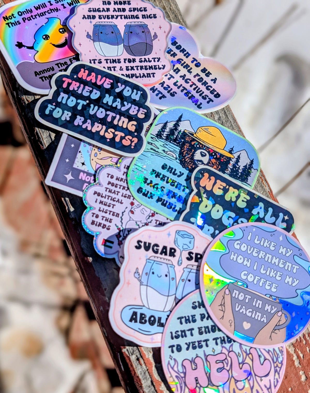 Abolish Ice, Smash the Patriarchy Inspirational Anti-fascist Vinyl Sticker