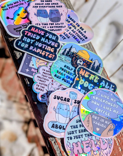 Abolish Ice, Smash the Patriarchy Inspirational Anti-fascist Vinyl Sticker