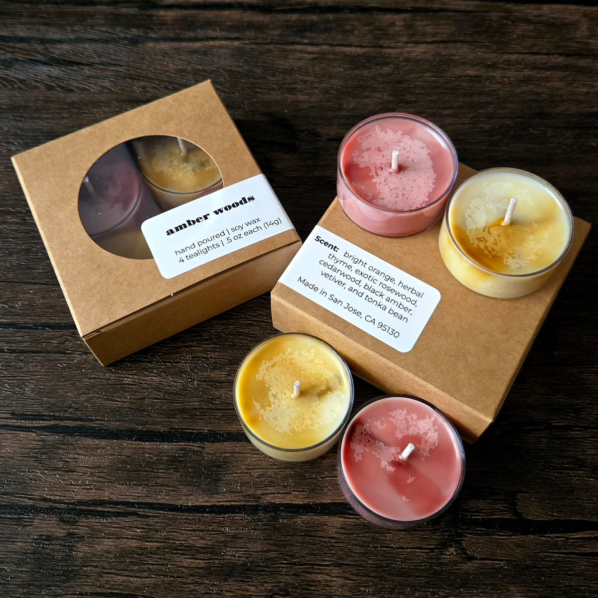 Amber Woods Tealight Candles