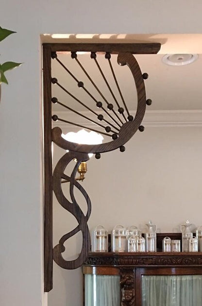 Art Nouveau Victorian Corner Fan Set