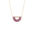Handmade ruby beaded half moon necklace, ethical artisan gift — Petite Protea Chicago