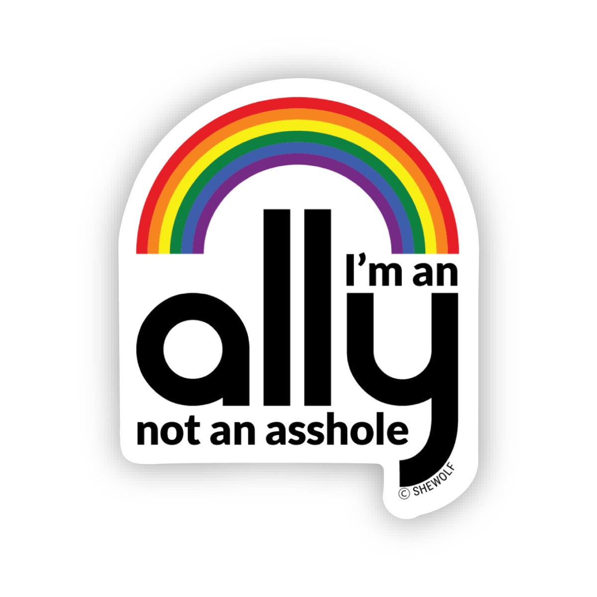 LGBTQ+ ally sticker