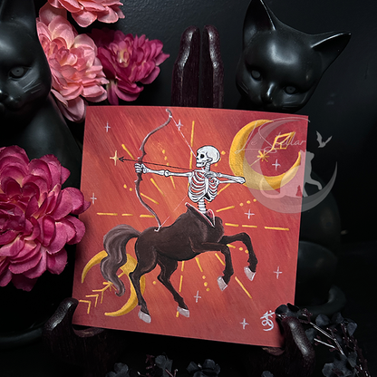 Sagittarius Zodiac Print with Celestial Accents, Zodiac series