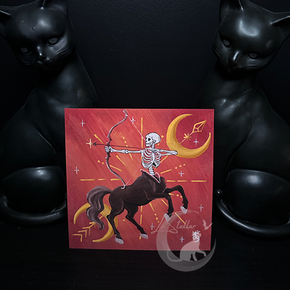 Sagittarius Zodiac Print with Celestial Accents, Zodiac series