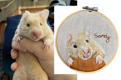 Embroidered Pet Portrait