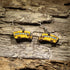 Hand-painted wooden school bus dangle earrings featuring the iconic bright yellow school bus with colorful details. Crafted from lightweight wood with hypoallergenic .925 sterling silver hooks, these charming earrings are perfect for teachers, school bus drivers, educators, students, back-to-school celebrations, and anyone who loves unique school-themed jewelry.
