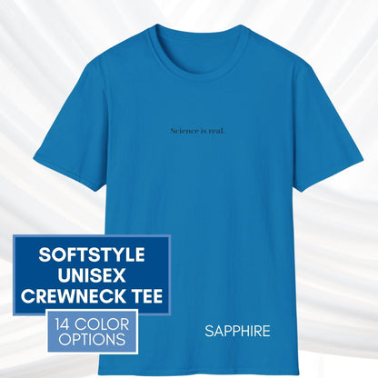 science-is-real-political-activism-unisex-tshirt-short-sleeve-tee-sapphire