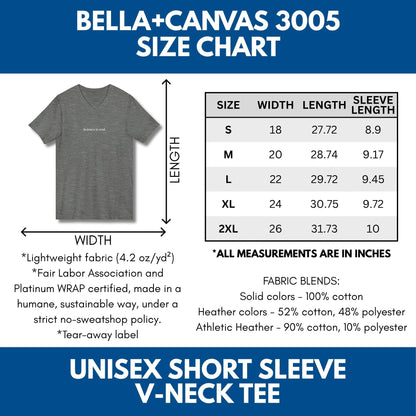 science-is-real-unisex-v-neck-tee-short-sleeve-activism-tshirt-size-chart