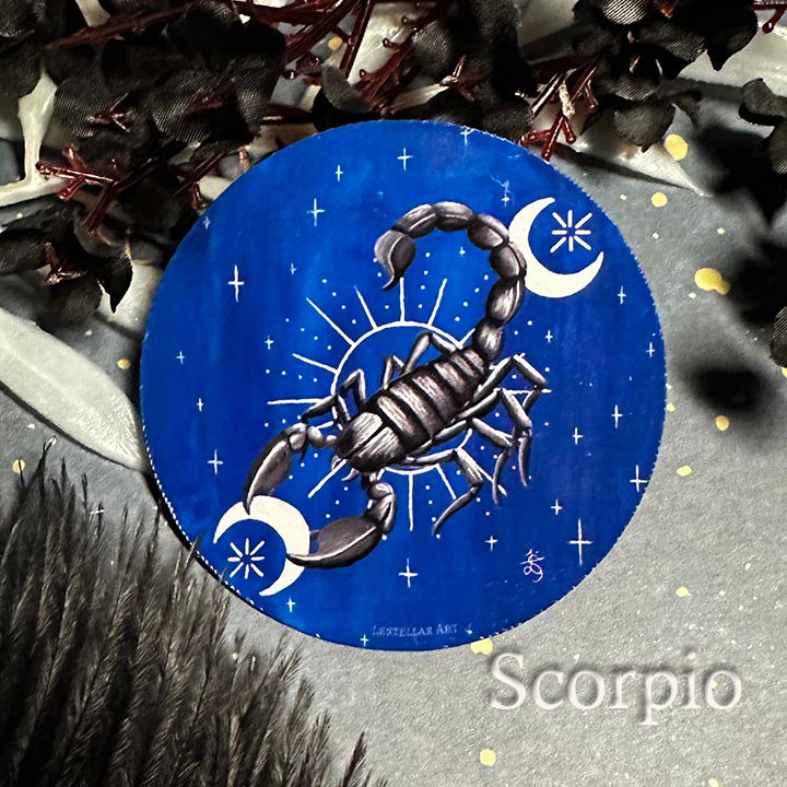 Zodiac Stickers, handpainted decals