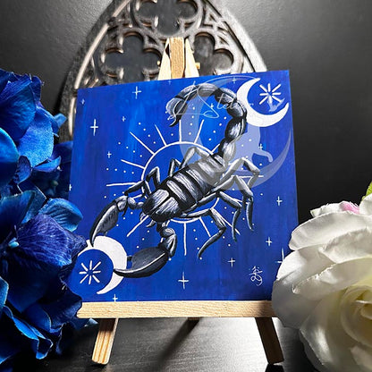 Scorpio Zodiac Print with Celestial Accents