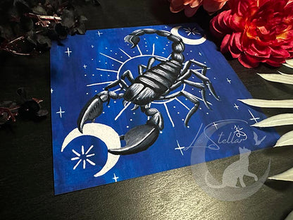 Scorpio Zodiac Print with Celestial Accents