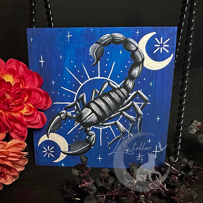 Scorpio Zodiac Print with Celestial Accents