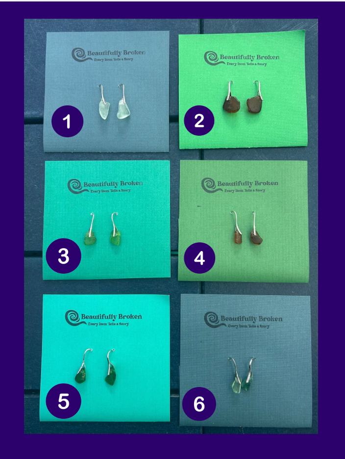 Beautifully Broken Sea Glass Earrings