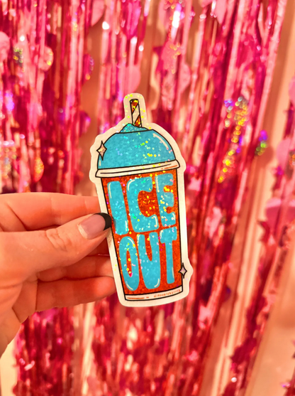 Ice Out Glitter Sticker