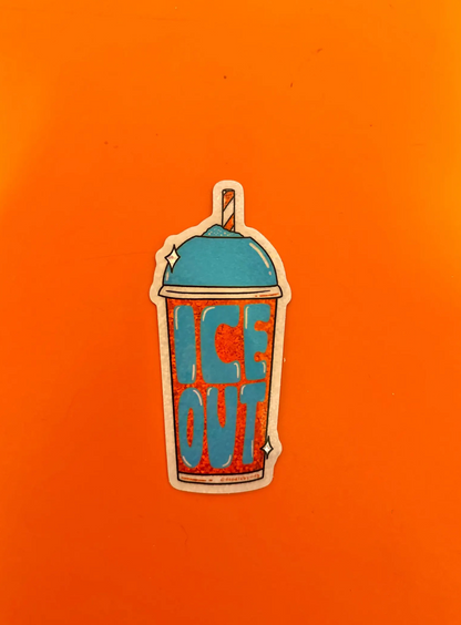 Ice Out Glitter Sticker
