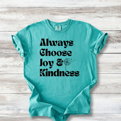 Always Choose Joy &amp; Kindness T-Shirt | Positive Progressive Affirmation Tee