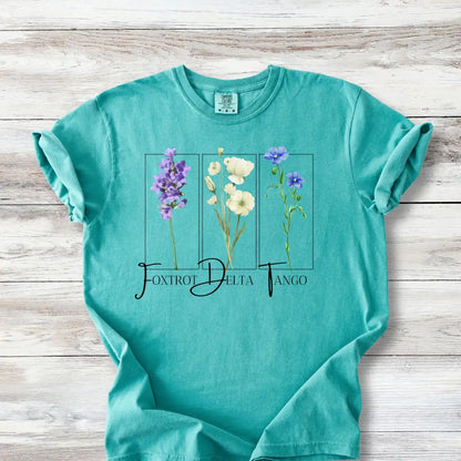 Subtle FDT Tshirt, Wildflower Foxtrot Delta Tango Shirt