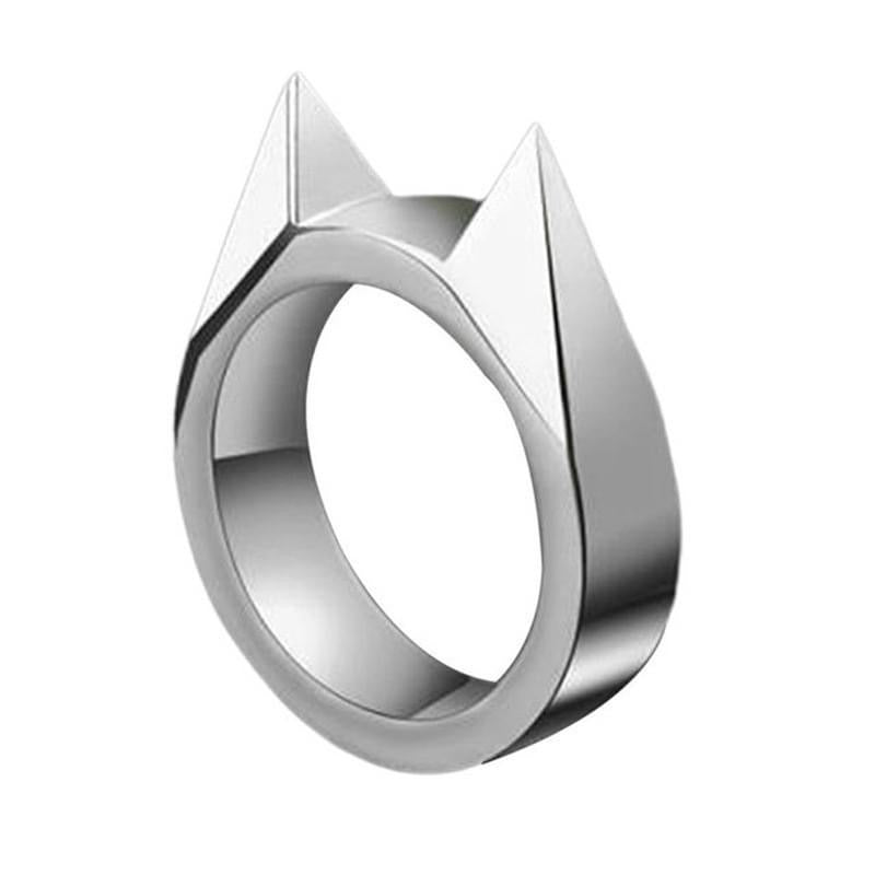 self defense rings silver