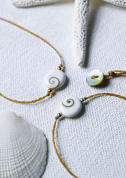 Rare Shiva Eye Shell and Gold Choker Necklace for Women, Handmade Jewelry, Boho Choker, Summer Jewelry, Beach Choker