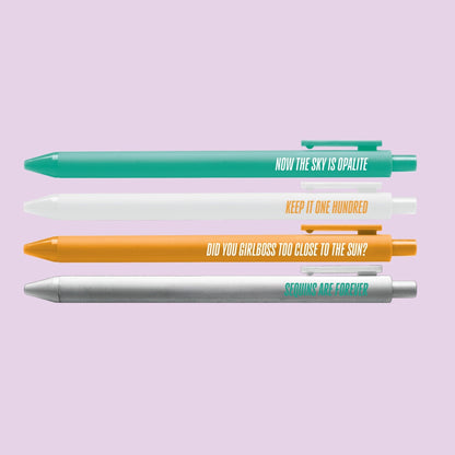 Showgirl Pen Set styled flat lay — Showgirl era pen set by MangoIllustrated